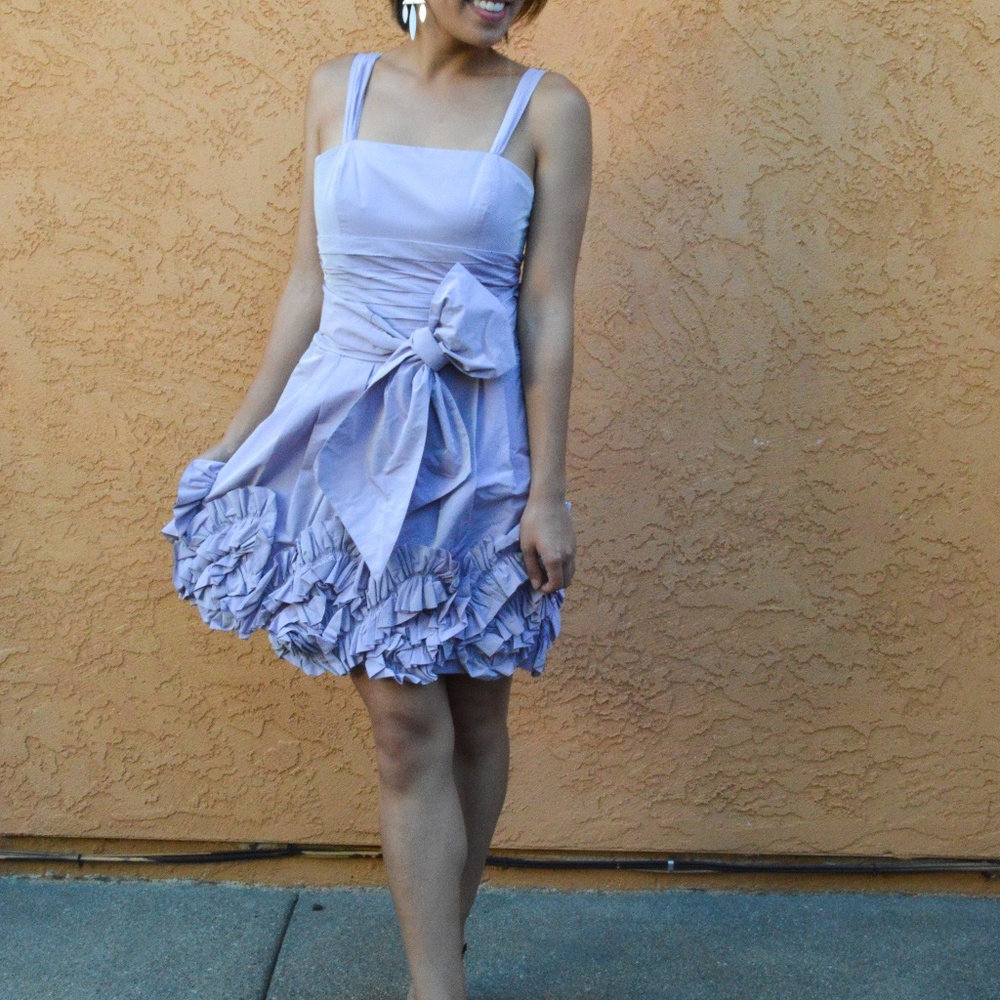 BCBG Lavender Ruffle Dress